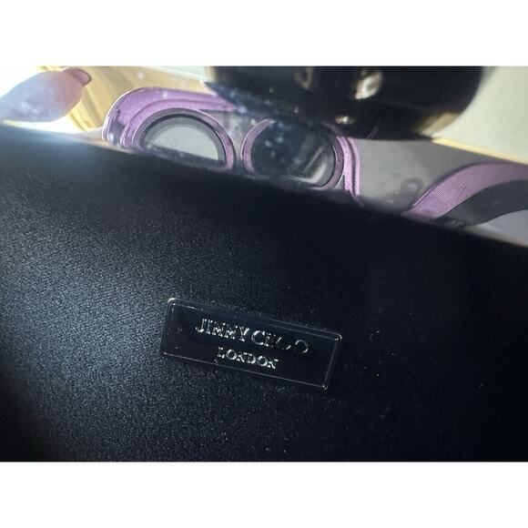 Jimmy Choo Plastic Rhinestone Pink Crystal Black clutch Bag - Picture 10 of 16